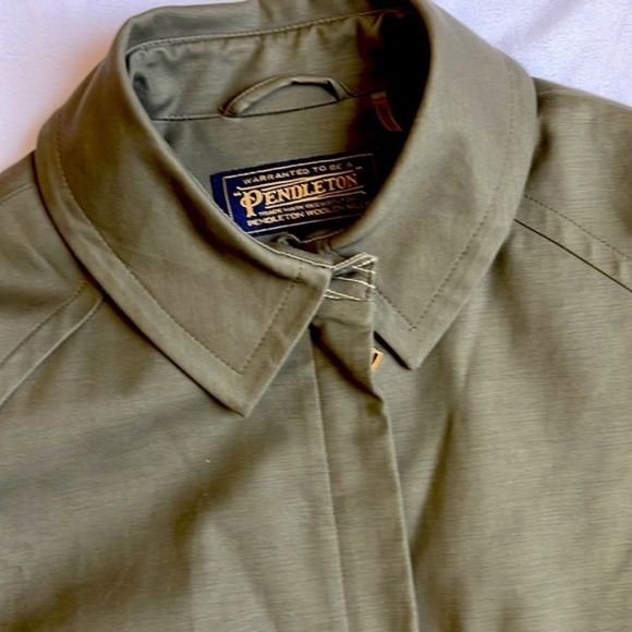 Pendleton Green Cotton Parka Coat Size  Medium New without tags - Picture 2 of 7